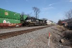 NS 4350 and 4508 take a stack train west